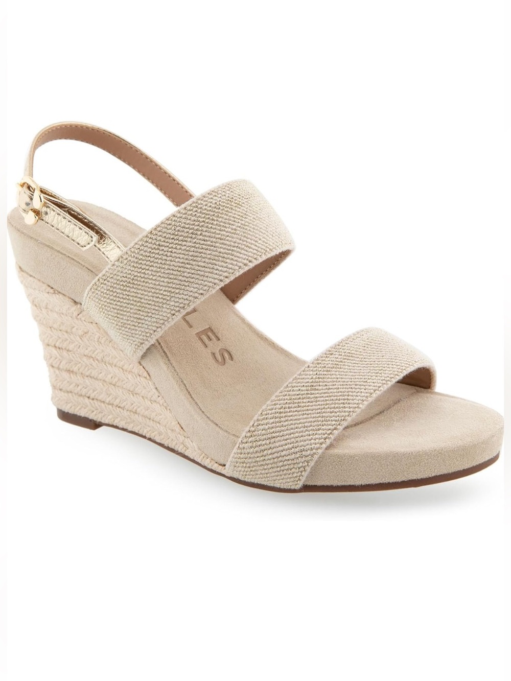 Aerosoles Women's Paxton Beige Fabric Slingback Sandals New No Box